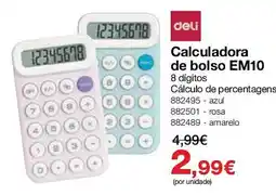 Staples Calculadora de bolso EM10 deli promoção