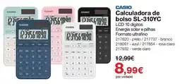 Staples Calculadora de bolso SL-310YC promoção