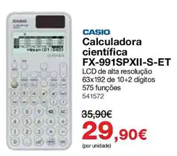 Staples Casio calculadora científica fx-991spxi-s-et promoção