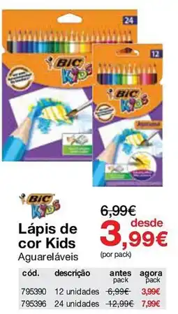 Staples Lápis de cor Kids Aguareláveis promoção