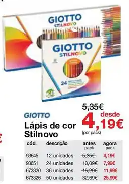 Staples Lápis de cor Stilnovo promoção