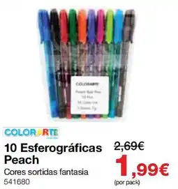 Staples Colorarte 10 Esferográficas Peach promoção