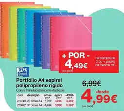 Staples Portfólio A4 espiral polipropileno rígido Oxford promoção