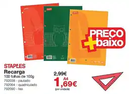 Staples Staples recarga promoção