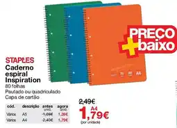 Staples Caderno espiral inspiration promoção