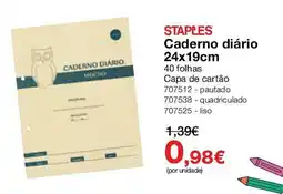 Staples Staples caderno diário promoção