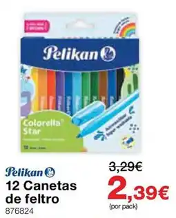 Staples Pelikan 12 Canetas de feltro promoção