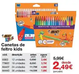 Staples Canetas de feltro kids promoção
