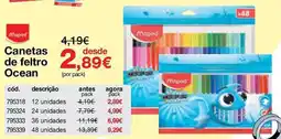 Staples Canetas de feltro ocean promoção