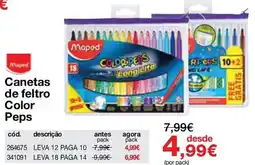 Staples Canetas de feltro Color Peps promoção
