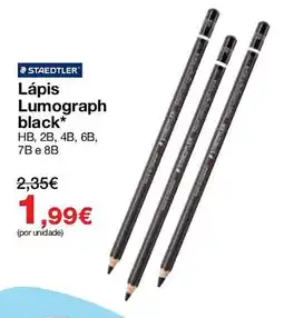 Staples Lápis Lumograph black* promoção