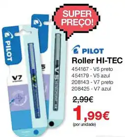 Staples Pilot Roller Hi-Tec promoção