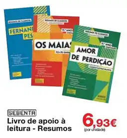 Staples sebenta livro de apoio à leitura - resumos promoção