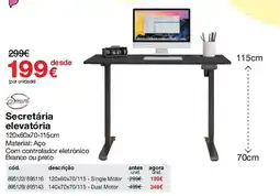 Staples Smart secretária elevatória promoção