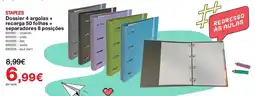 Staples Dossier 4 argolas promoção