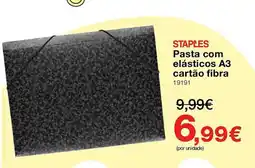 Staples staples pasta com elásticos a3 cartão fibra promoção
