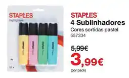 Staples Staples 4 sublinhadores promoção