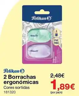Staples Pelikan 2 Borrachas ergonómicas promoção