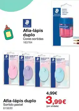 Staples Afia-lápis duplo Sortido pastel promoção