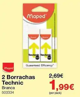 Staples Maped Borrachas Technic Branca promoção