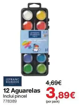 Staples Le franc bourgogis 12 aguarelas promoção