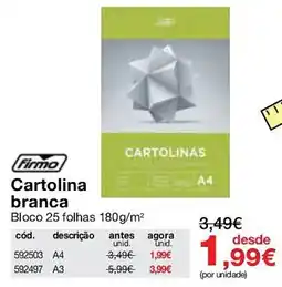 Staples Cartolina branca firmo promoção
