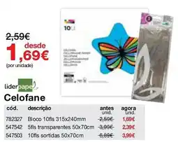 Staples Celofane promoção