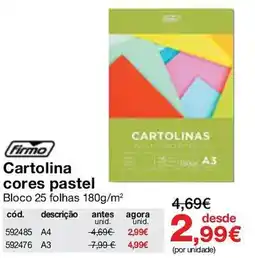 Staples Firmo cartolina cores pastel promoção