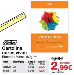 Staples Cartolina cores vivas promoção