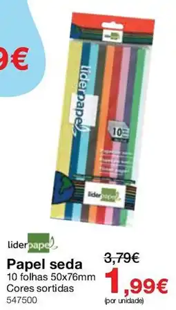 Staples Liderpapel papel seda promoção