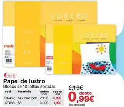 Staples Papel de lustro mab promoção