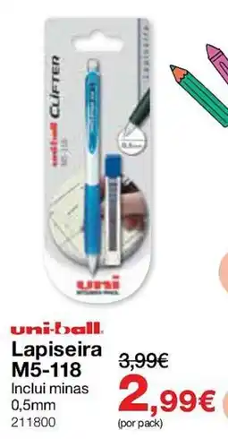 Staples uni-ball lapiseira m5-118 promoção