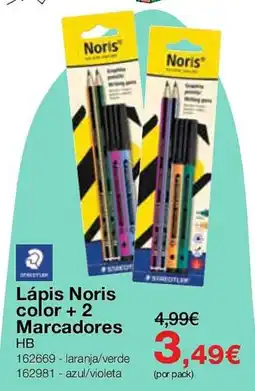 Staples Lápis Noris color + 2 Marcadores HB promoção
