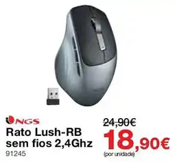 Staples ngs rato lush-rb sem fios 2,4ghz promoção