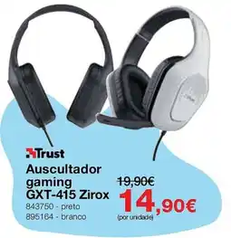 Staples Trust auscultador gaming gxt-415 zirox promoção
