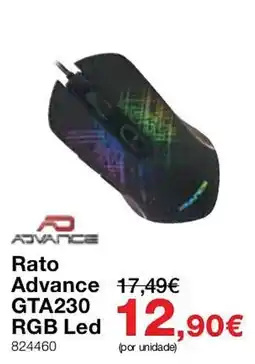 Staples Rato advance gta230 rgb led promoção