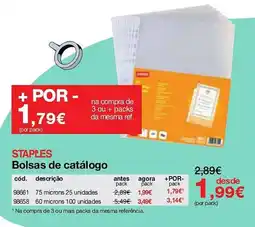 Staples Staples bolsas de catálogo promoção