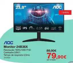 Staples Aoc monitor 24b36x promoção