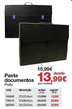 Staples Pasta documentos Preto promoção
