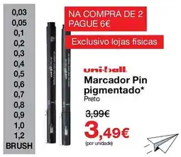 Staples uni-ball Marcador Pin pigmentado* Preto promoção