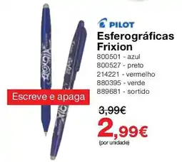 Staples Pilot esferográficas frixion promoção
