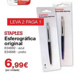 Staples Staples esferográfica original promoção