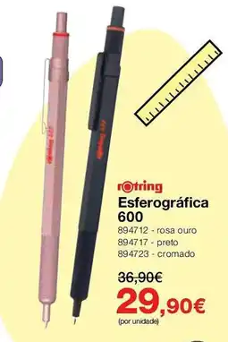 Staples rottring esferográfica 600 promoção