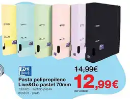 Staples Pasta polipropileno Live&Go pastel 70mm promoção