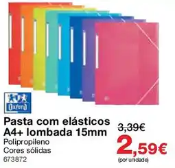 Staples Pasta com elásticos Oxford promoção