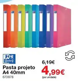 Staples Oxford Pasta projeto A4 40mm promoção