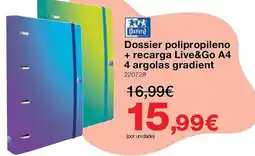 Staples Dossier polipropileno + recarga Live&Go A4 4 argolas gradient promoção