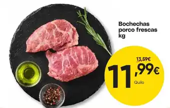 Bochechas porco frescas