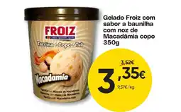 Froiz Froiz gelado com sabor a baunilha com noz de macadamia promoção