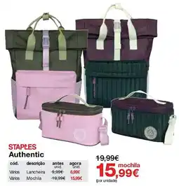 Staples staples authentic mochila promoção